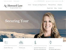 Tablet Screenshot of achowardlaw.com